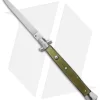 SKM 13" Italian Stiletto Automatic Knife Green Pearlex (5.7" Satin Flat)