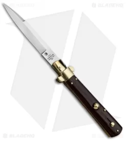 AGA Campolin 10" Frosolone Bayonet Stiletto Knife Cocobolo Brass (4.5" Polish)
