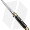 AGA Campolin 10" Italian Stiletto Picklock Auto Brass/Brazil Horn (4.5" Bayonet)