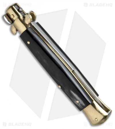 AGA Campolin 10" Italian Stiletto Picklock Auto Brass/Brazil Horn (4.5" Bayonet) - Image 3