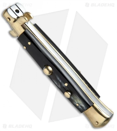 AGA Campolin 10" Italian Stiletto Picklock Auto Brass/Brazil Horn (4.5" Bayonet) - Image 2