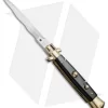 AGA Campolin 10" Italian Stiletto Picklock Automatic Brass/Ebony (4.5" Kriss)