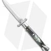 AGA Campolin 9" Swinguard Automatic Knife Brazilian Horn (5.75" Satin Dagger)