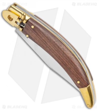 AGA Campolin Diana Lever Lock Automatic Brass Wood Knife (3.75" Satin) - Image 2
