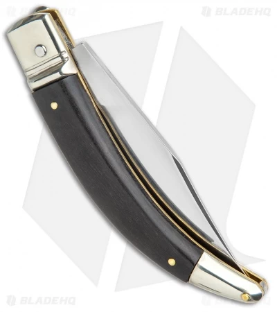 AGA Campolin Diana Lever Lock Automatic Knife Ebony Wood (3.75" Satin) - Image 3