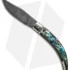 AGA Campolin Diana Lever Lock Automatic Knife Abalone (3.75" Damascus)