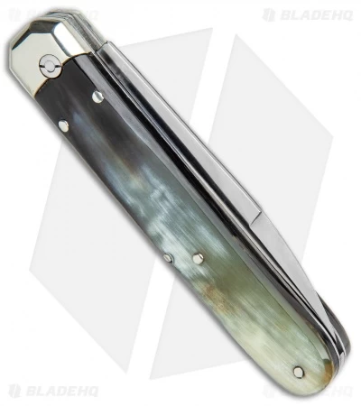 AGA Campolin Baron Automatic Knife Dark Horn (3.75" Satin) - Image 3