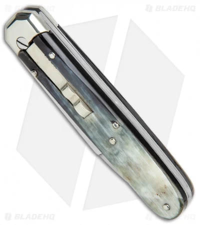 AGA Campolin Baron Automatic Knife Dark Horn (3.75" Satin) - Image 2