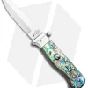 AGA Campolin Piccolo Italian Stiletto Automatic Knife Abalone (2.8" Satin)