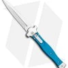 AGA Campolin Zero Dagger Leverlock Automatic Knife Blue G-10 (3.75" Satin)