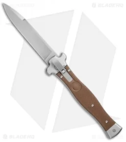 AGA Campolin Zero Italian Leverlock Automatic Knife Brown G-10 (3.75" Satin)