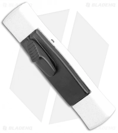 AKC Minion Concord Spear Point OTF Automatic Knife White/Black (2.4" Satin) - Image 2