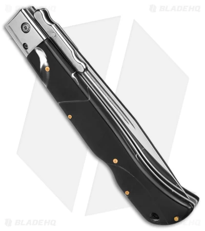 Italian Style 11" Roma Automatic Swinguard Drop Point Marbled (4.6" Polished) - Image 3