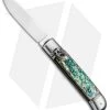 AKC Classic 8" Lever Lock Automatic Italian Knife Abalone (3.2" Polish Flat)