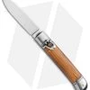 AKC 8" Lever Lock Italian Auto Olive Wood (3.2" Polish Flat)