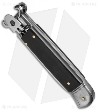 AKC Shot Puller 8" Lever Lock Italian Auto Ebony Wood (3.2" Polish Flat) - Image 2