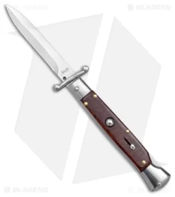 AKC 9" Bayonet Automatic Swinguard Italian Stiletto Snakewood (4" Satin)