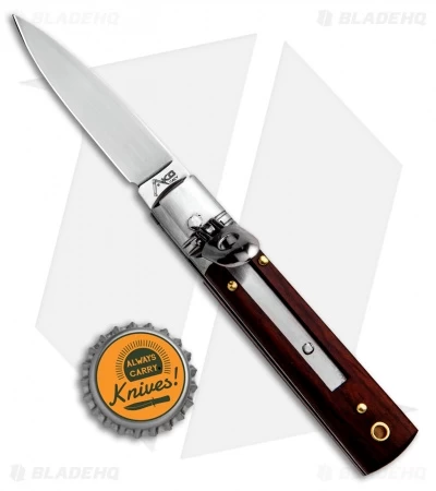 AKC Classic 6" Lever Lock Automatic Italian Knife Cocobolo (2.25" Satin) - Image 4