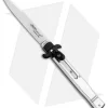 AKC Leverletto 9" Leverlock Automatic Italian Knife Polished Silver (4" Satin)