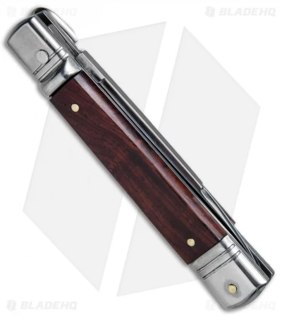 AKC 7.75" Slimline Lever Lock Automatic Knife Cocobolo (3.3" Satin Flat) - Image 3