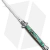Frank B 11" Italian Stiletto Kris Automatic Knife Abalone (5" Polish)