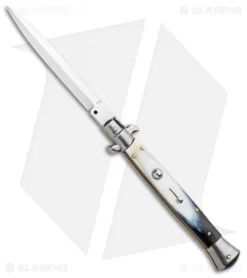 Frank B 11" Italian Stiletto Auto Brazilian Horn (5" Satin Dagger)