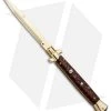 Frank B 11" Italian Stiletto Bayonet Knife Gold Plated Snakewood (5" Gold)