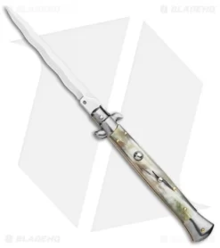 Frank B. 11" Brazilian Horn Italian Stiletto Auto Knife - Kriss