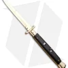 Frank B 11" Italian Stiletto Bayo Knife Swinguard Gold Plated/ Ebony (5" Gold)