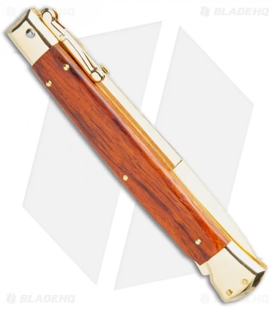 Frank B 11" Italian Stiletto Swinguard Bayonet Knife Cocobolo (5" Gold) - Image 3