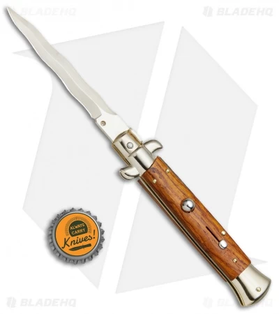 Frank B 9" Italian Stiletto Kris Knife Cocobolo (4" Gold) - Image 4