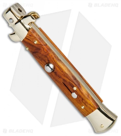 Frank B 9" Italian Stiletto Kris Knife Cocobolo (4" Gold) - Image 2