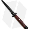 Frank B 9" Italian Stiletto Automatic Bayonet Knife Cocobolo (4" Black)