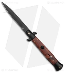 Frank B. 9" Italian Stiletto Bayonet Automatic Knife Sim Wood (4" Black)