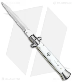 Frank B 9" Italian Stiletto Kris Knife Pearlex (4" Satin)