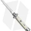 Frank B 9" Italian Stiletto Kris Knife Sim Ivory (4" Satin)