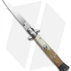Frank B 9" Italian Stiletto Automatic Knife Honey Horn (4" Polish Flat)