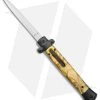 11" Italian Stiletto OTF Automatic Knife Gold Smoke Abyss (4.9" Satin) Dagger