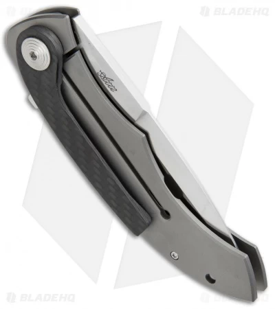Maserin AM1-Tech Frame Lock Flipper Knife Ti/Carbon Fiber (3.6" Satin) 382/CN - Image 3