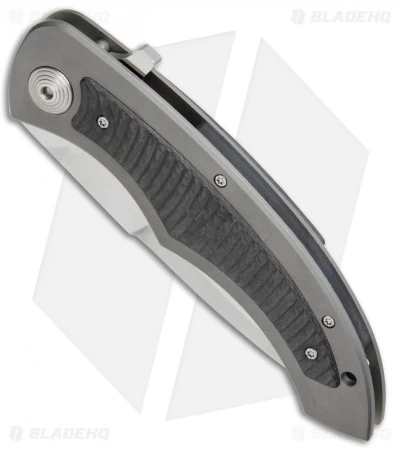 Maserin AM1-Tech Frame Lock Flipper Knife Ti/Carbon Fiber (3.6" Satin) 382/CN - Image 2