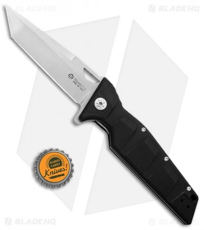 Maserin Artiglio Tanto Knife Steel/Black G10 (3.75" Stonewash) 420G10N - Image 4