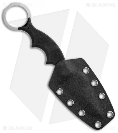 Maserin 921 Neck Line Karambit Fixed Blade Knife Black G-10 (2.75" Stonewash) - Image 3