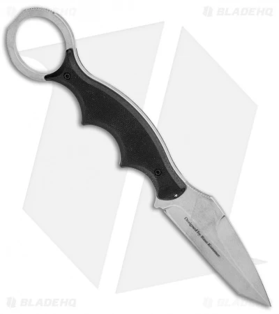 Maserin 921 Neck Line Karambit Fixed Blade Knife Black G-10 (2.75" Stonewash) - Image 2