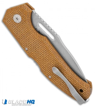 Maserin Nimrod Lockback Knife Desert Canvas Micarta (3.5" Stonewash) 480MD - Image 2