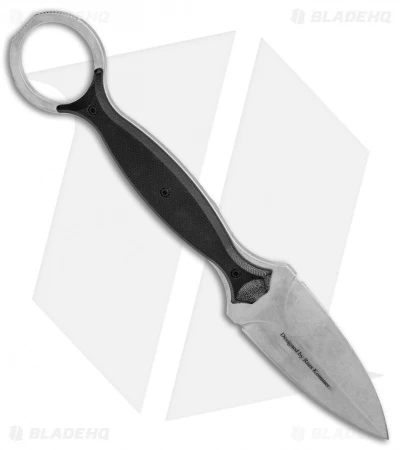 Maserin 922 Neck Line Karambit Fixed Blade Knife Black G-10 (2.6" Stonewash) - Image 2