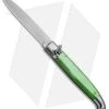 SKM 9.5" Fancy Lever Lock Automatic Knife Green Acrylic (4" Satin Bayo)