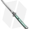 SKM AB 11" Italian Stiletto Automatic Knife Green Pearlex (5" Satin Bayonet)