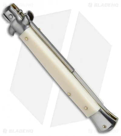 SKM AB 11" Italian Stiletto Automatic Knife Sim Bone (5" Satin Bayonet) - Image 2