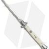 SKM AB 11" Italian Stiletto Automatic Knife Sim Bone (5" Satin Kriss)