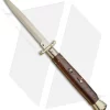 Frank B 11" Italian Stiletto Swinguard Gold Plated Snakewood (5" Dagger)